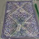 Peacoblue Blue Ethnic Pattern Placemats Set of 6,12"x17" Waterproof Washable Table Place Mats for Indoor Outdoor Farmhouse Party Kitchen Dining Table Decoration