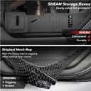 Metal Front Door Pocket Storage Box Compatible with 2018-2025 Jeep Wrangler JL 2/4 Door 4XE Gladiator JT, Car Side Insert Organizer Box Interior Accessories Replaces Weak Saggy Net -2PCS