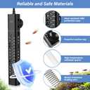 hygger 500w Aquarium Heater, Submersible Fish Tank Heater with Digital LED Controller and Intelligent Leaving Water Automatically Stop Heating System,for 75-130 Gallon Tanks