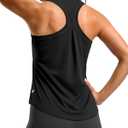 G Gradual Women's Workout Tank Tops Racerback Athletic Yoga Tops Loose Fit Sleeveless Running Gym Sports Shirts for Women (Black, M)