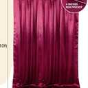 10ft x 10ft Burgundy Backdrop Curtains for Parties, Fabric Satin Background Curtain with Rod Pockets for Weddings, Birthday, Baby Shower, Photography, Graduation Party Backdrop Drapes, 1 Panels