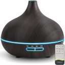 Diffusers for Essential Oils Large Room, 550ml Essential Oil Diffusers with Remote Control, Ultrasonic Oil Diffuser with Timer, 7 Colors Light for Bedroom (Deep Colour-no Oil)