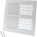 14 x 12 Inch [Duct Opening] Air Vent Covers for Wall or Ceiling - High Airflow 2 Way Steel Ventilation - Adjustable Wall/Ceiling Register,  [Overall Dimensions]