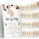 Gerrii Blue and Green Tartan Plaid Baby Shower Game Don't Say Baby Clothespin Game One 5x7 Sign and 20 Mini Plaid Clothespins Gender Neutral Decoration