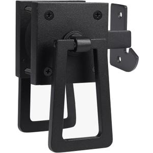 BARNSMITH Heavy Duty Gate Latch, Double Side Gate Latches, Matte Black Fence Latch, Garden Door Latch, Pool Gate Latch