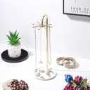 Necklace Holder, Rotating Necklace Display for Vendors, Metal Jewelry Display Stand, Hanging Pandent Chain Tower Rack with 8 Hooks