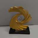 Abstract Art Statue,Modern Gold Minimalist Decoration,Geometric Abstract Sculpture,Decoraciones para Sala Bedroom Office Coffee Tabletop Centerpiece Decoration Resin Collectibles (Gold)