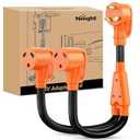 Nilight 30 Amp RV Y Splitter Adapter Cord 30A Male Plug to Two 30A Female Receptacle NEMA TT-30P TT-30R Pure Copper Heavy Duty Heavy Duty STW 10 AWG Cable for RV Camper Generator