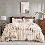 ALL SEASON 3PCRabbit Fur Comforter set King Taupe 1 set
