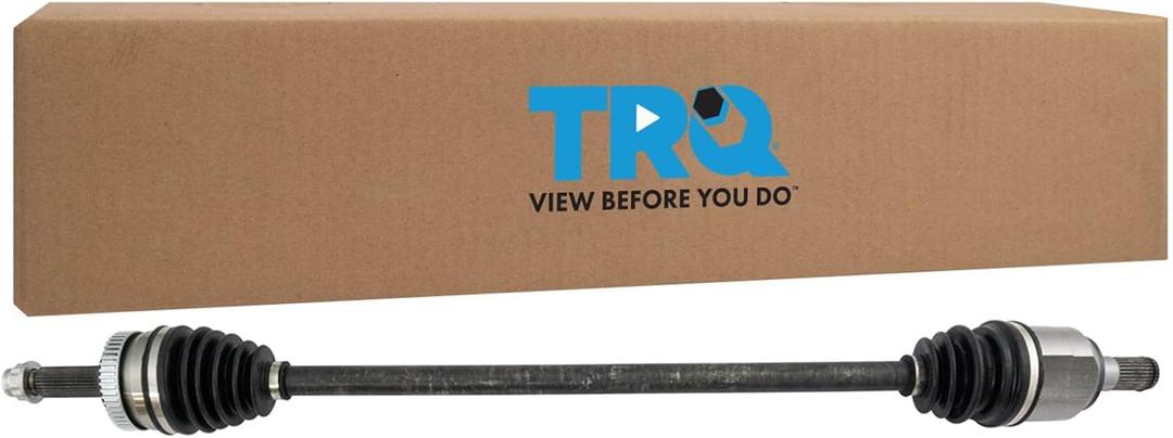 TRQ Front Right CV Axle Shaft Assembly Passenger Side Neoprene Boots Compatible with 2011-2015 Hyundai Sonata 2011-2016 Kia Optima Hybrid