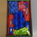 Dinosaur Shooting Game Toys, 2 Air Pump Launcher with Aiming Fun, 3 Dinosaur Theme & 4 Target Score Points, 24 Foam Balls, Indoor Outdoor Toy Gift for Kid Boy 3 4 5 6 7 8 9 10 11 12 Year Old Age 3-12 (Green)