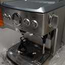 brim 19 Bar Espresso Machine, Fast Heating Cappuccino, Americano, Latte and Espresso Maker, Milk Steamer and Frother, Removable Parts for Easy Cleaning, Stainless Steel with Wood Accents