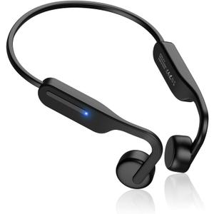 Bone Conduction Headphones Open Ear Headphones Bluetooth 5.4 Sports Wireless Earphones with Built-in Mic, Sweat Resistant Headset for Running, Cycling, Hiking, Driving (Black)