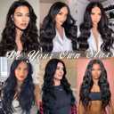 BARSDAR Black Wavy Clip in Hair Extensions - 20 Inch Long Wavy Clip in Hair Extensions for Women, 5 PCS Soft Synthetic Natural Looking Black Curly Hairpieces Voluminous Easy Wear Daily Party