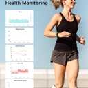 Smart Bracelet for Men Women, Health Activity Fitness Trackers, 24H Sleep Tracker, 24/7 Continuous Heart Rate/Blood Pressure/HRV/Stress Monitor, 170+ Sports Modes Smart Wristband with Free APP 2 Bands