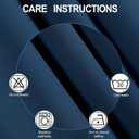 LEMOMO Blackout Curtains 42 x 84 inch/Navy Curtains Set of 2 Panels/Thermal Insulated Room Darkening Bedroom Curtains