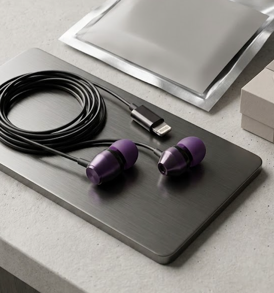 Headphones for iphone 14 pro max 13 12 11 xs USB C Earphones with Mic Wired Earbuds Type C Earphones for iPad Air Mini Purple/Black