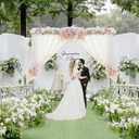 EMART Pipe and Drape Backdrop Stand Kit, 12ftx10ft Heavy Duty Adjustable Photo Background, Metal Frame with Flat Base for Wedding, Birthday Party, Banquet Decorations, 12x10FT