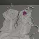 Avidlove Sexy Lingerie for Women Sheer Mesh Bodycon Ruched See Through Dress Mini Lingerie Babydoll Dresses with Thong (XX-Large, White)