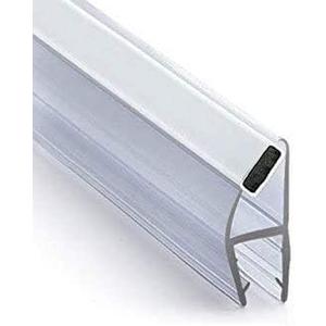 Universal 45 Degree Shower Door Magnetic Profile Seal for Glass-To-Glass Applications - 73 in Long with White Magnet for 5/32, 3/16, 1/4 or 5/16 in Thick Shower Door | Pack of 2