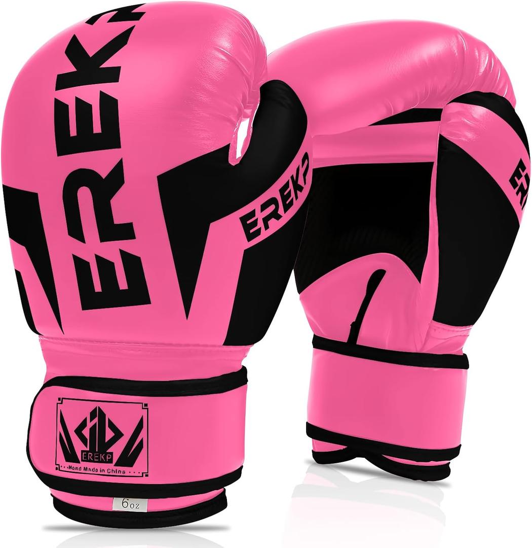 Boxing Gloves for Kids, Kids Sparring Training Gloves for Punching Bag, MMA, UFC, Muay Thai, Karate, Kickboxing (10 oz, Pink)