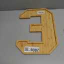 15.8'' Bamboo Charcuterie Fillable Board Box, Reusable Alphabet Number Shaped Form Tray for Birthday Anniversaries, Serving Tray for Birthday Party Decor Serving Plates Display Candy Cake (Number 3)