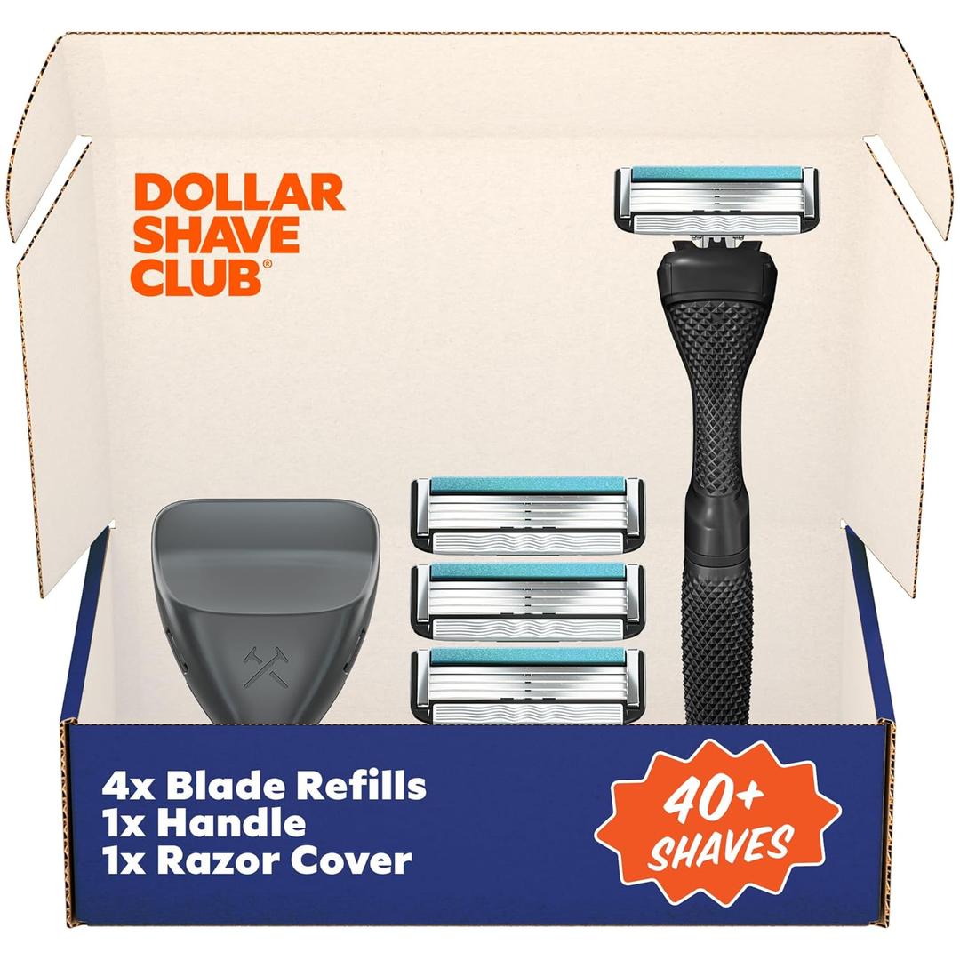 Dollar Shave Club | Travel Shave Set | 4 Swift Rinse Refill Cartridges, 1 Handle, 1 Razor Cover Dollar Shave Club | Travel Shave Set | 4 Swift Rinse Refill Cartridges, 1 Handle, 1 Razor Cover