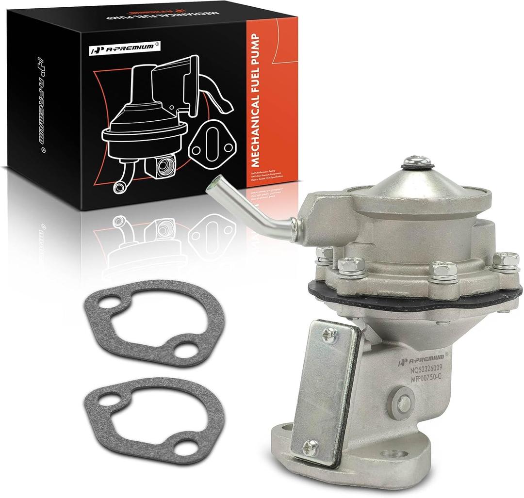 A-Premium Mechanical Fuel Pump with Gasket Compatible with Volkswagen Beetle 1966-1970, Karmann Ghia 1966-1970, Transporter 1966-1970, 1.2L 1.3L 1.5L 1.6L, Replace# 113127025D, 211127025