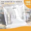 Maitys 100 Pcs 22"x22" Clear Plastic Bags with Handles Large Merchandise Shopping Bags for Small Business, Retail, Boutique Stores, Gifts