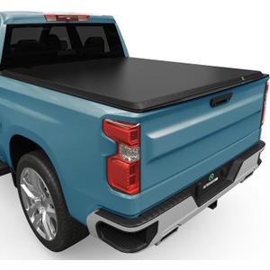 AUTOSAVER88 Soft Quad-fold Truck Bed Tonneau Cover Fit for 2007-2026 Chevy Silverado/GMC Sierra 1500 New Body 5.8 ft Bed