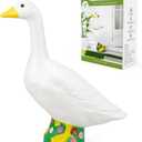 23 Inch Large Wearable Outfits Porch Goose Statue Figurine, Waterproof Outdoor Sculpture for Front Porch, Patio, Lawn & Garden Decoration, Unique Holiday Birthday Gift for Women