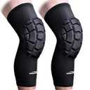 COOLOMG Knee Pads Wrestling Basketball Football Volleyball Youth Kids Adult Protective Knee Compression Sleeves Black S