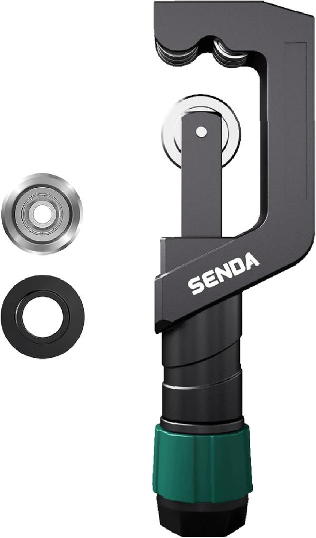 Pipe Cutter Tool 3/16" to 2" OD, Heavy Duty Metal Tube Cutter for Copper, Aluminum, PVC, Professional Tubing Cutter with Integrated Deburring Tool & Quick-Advance Mechanism