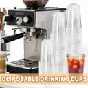 Alaeseje 50 Pack Clear Plastic Cups with Strawless Sip Lids,20 oz Iced Coffee Cups with Lids,Disposable PET Crystal Cups,Round Bottom To Go Cup for Iced Coffee Juice Smoothie Cold Beverage