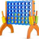 Ayeboovi Giant 4-in-A-Row, Jumbo 4-to-Score Yard Game for Kids and Adults Indoor Outdoor Party Family Connect Game Set with Quick Release Slider & Carrying Bag