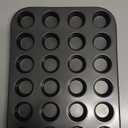 2 Pack Premium Bakeware 24-Cup, Mini Muffin Pan, Dishwasher Oven Safe (Black, Steel)
