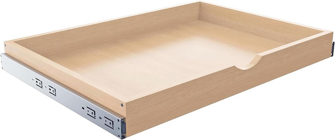 Pull Out Drawers for Cabinet Wood Slide Out Cabinet Organizer and Storage Cabinet Kitchen Drawers Slide Out Shelves Pull Out Shelves in Kitchen Pantry Bathroom with Soft Close 33"W x 22"D x 3"H, Side Mount, 33"W