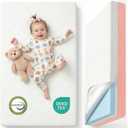 Dual Sided Baby Crib Mattress, 5 Inch Thick Soft & Firm Memory Foam Breathable Toddler Mattress, 4 in1 Standard Baby Bed Mattresses with Removable Washable Cover 52x27.6x5 - Pink