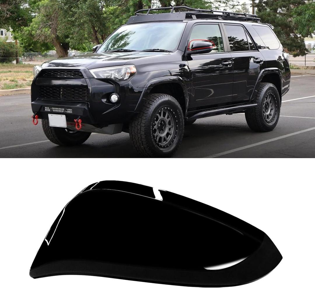 Moonlinks Compatible with Toyota 4Runner 2014-2023/RAV4 2013-2015/RAV4 HV 2016 Left Side Mirror Cover Replacement,Black Exterior Left Driver Side Door Rear view Mirror Cap Trim