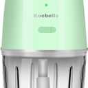 Food Processor - Cordless Mini Food Processor & Portable Small Food Chopper for Vegetables Fruit Salad Onion Garlic,Kitchen,1.3Cup 10 0z,150 Watts,Glass Container Dishwasher Safe (Green)