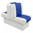 1 Set Back to Back Boat Seat Covers Replacement Boat Lounge Seat Covers Waterproof Polyvinyl Chloride for Protector Boats Seats Deluxe Back-to-Back Lounge Seats Cover (Blue White)