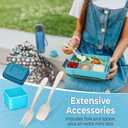 My Vesperbox  Lite - Bento Box Kinder - Lunchbox - extrem robust  Brotdose  Brotbox ideal fr Kindergarten und Schule (Blau) (Lite - Blue - 23x17,5x5cm)