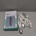 ANNOVA Silverware Set, Retro/Rivet Colorful Stainless Steel Tableware Kitchen Flatware Set Utensils, Includes Dinner Knives, Forks, Spoons, Salad Forks & Dessert Spoons (White, 20 Pieces)