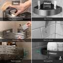 Voldra Corner Shower Caddy Suction Cup, Corner Shower Shelves No Drilling, Aluminum Upgrade Suction Cup Shower Organizer with Towel Bar & Hooks Removable Bathroom Storage Rack(3 Pack,Gray)