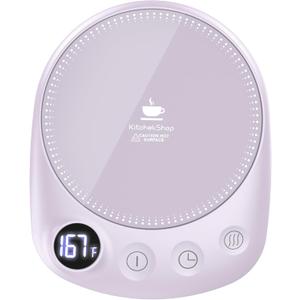 Coffee Mug Warmer - Fastest Heating & Highest Temperature, Coffee Cup Warmer for Desk Auto Shut Off, 4 Temp Settings & 1-12H Timer, Smart Electric Beverage Warmer for Coffee, Tea (Purple)