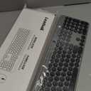 LeadsaiL Wireless Keyboard and Mouse, Full-Sized Ergonomic Computer Keyboard with Phone Tablet Holder, 2.4GHz Silent Cordless Keyboard Mouse Set for Windows Laptop, PC, Desktop - Black