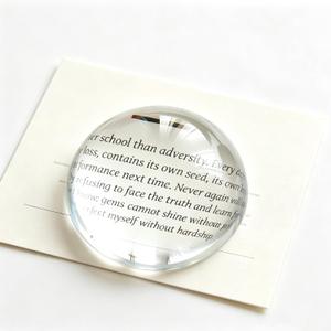 6X Crystal Dome Magnifier Paperweights, 3.8" Glass Paperweight