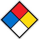 12 inch NFPA 704 Placard Diamond, All Weather Vinyl NFPA Decal Label, BLANK Sticker with Adhesive Backing, Customizable for any Hazard Identification, Made in the USA by ComplianceSigns