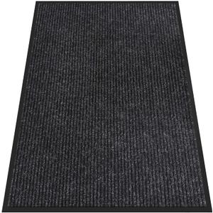 Indoor Outdoor Door Mat, 5 x 4' Doormat for Entryway, Rubber Backing Non Slip Front Door Mat Outside Entrance, Super Absorbent Commercial Floor Mat for Home Office Black