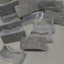 Rectangle Chair Leg Protectors for Hardwood Floors,16 PCS Silicone Covers to Protect Wood Tile Floors Felt Pads Furniture Leg Caps Reduce Noise. Easy to Move. (Clear,2 x 4 Inch, Rectangular)